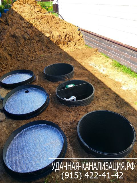 Установка автономной канализации для периодического использования на даче от 4 до 6 человек БИО-СТОК-АВТО-6. Монтаж зимнего водоснабжения из колодца с разводкой воды по дому.